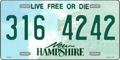NH license plate 3164242