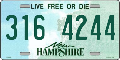 NH license plate 3164244