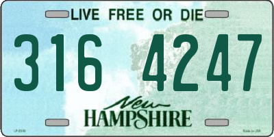 NH license plate 3164247