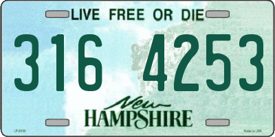 NH license plate 3164253