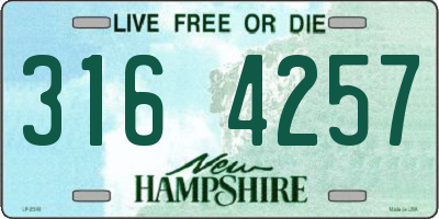 NH license plate 3164257