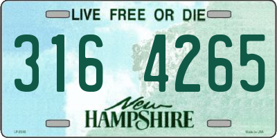 NH license plate 3164265