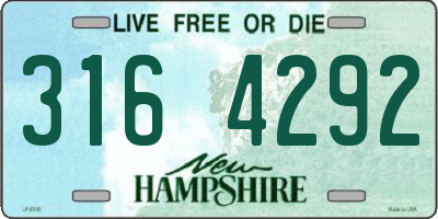 NH license plate 3164292