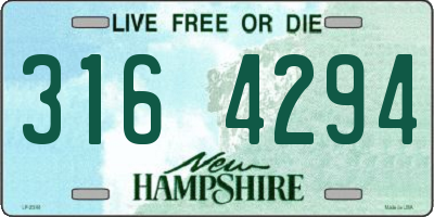 NH license plate 3164294