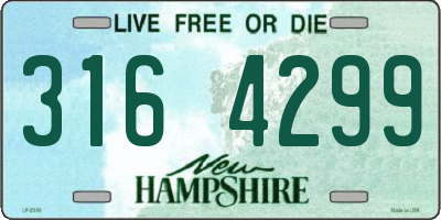 NH license plate 3164299