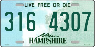 NH license plate 3164307