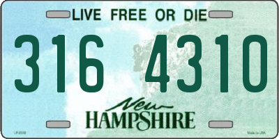 NH license plate 3164310