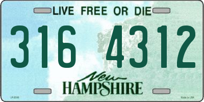 NH license plate 3164312