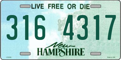 NH license plate 3164317