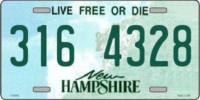 NH license plate 3164328