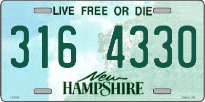 NH license plate 3164330