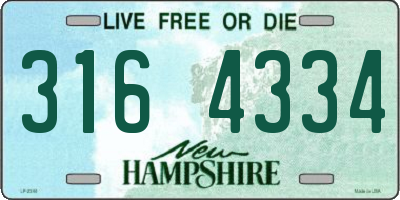 NH license plate 3164334