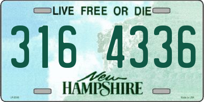 NH license plate 3164336