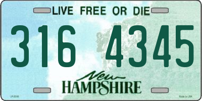 NH license plate 3164345
