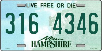 NH license plate 3164346