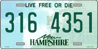 NH license plate 3164351
