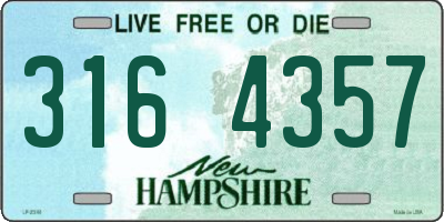 NH license plate 3164357