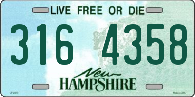 NH license plate 3164358