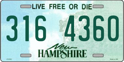 NH license plate 3164360