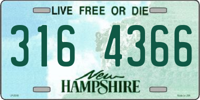 NH license plate 3164366