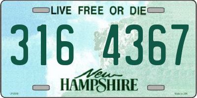 NH license plate 3164367