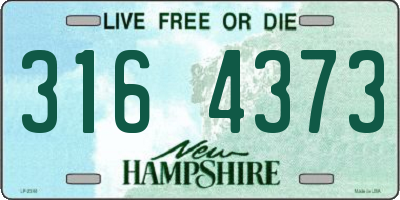 NH license plate 3164373