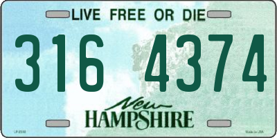 NH license plate 3164374