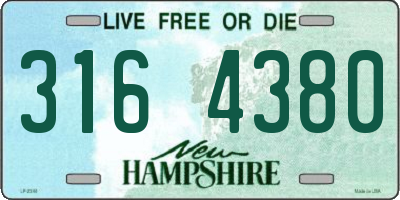 NH license plate 3164380