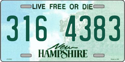 NH license plate 3164383