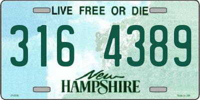 NH license plate 3164389
