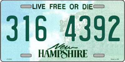 NH license plate 3164392