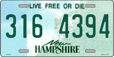 NH license plate 3164394