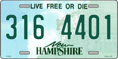 NH license plate 3164401