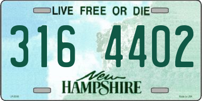 NH license plate 3164402