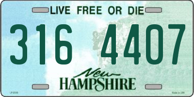 NH license plate 3164407