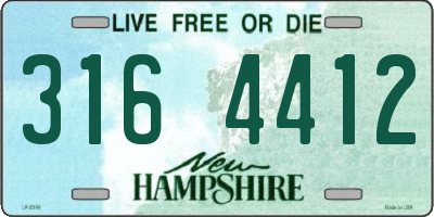 NH license plate 3164412
