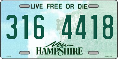 NH license plate 3164418