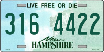 NH license plate 3164422