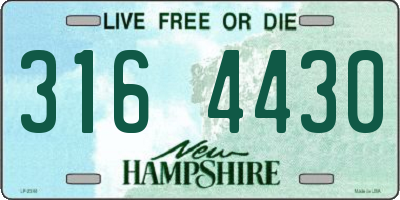NH license plate 3164430