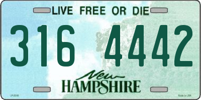 NH license plate 3164442