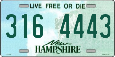 NH license plate 3164443