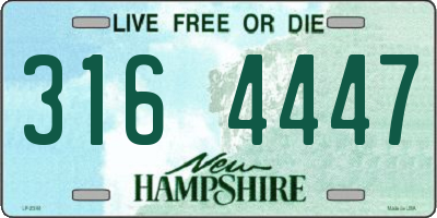 NH license plate 3164447
