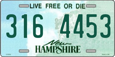 NH license plate 3164453