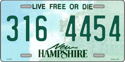 NH license plate 3164454
