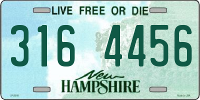 NH license plate 3164456