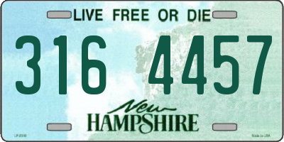 NH license plate 3164457