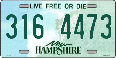 NH license plate 3164473