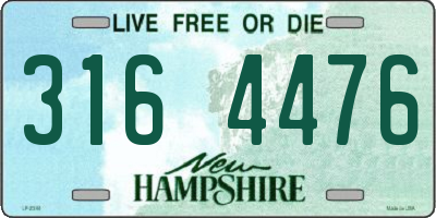 NH license plate 3164476