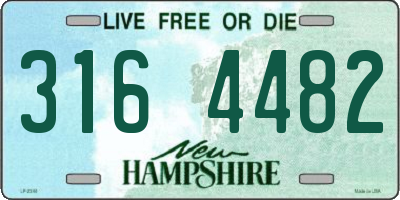 NH license plate 3164482