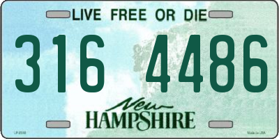 NH license plate 3164486